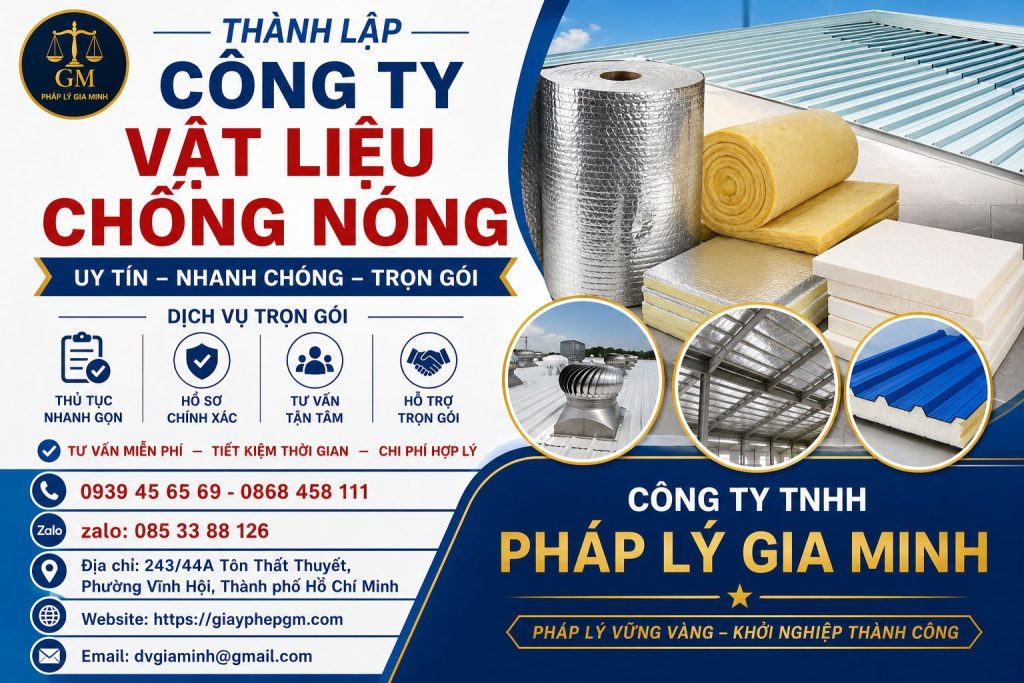 Thành Lập Công Ty Vật Liệu Chống Nóng