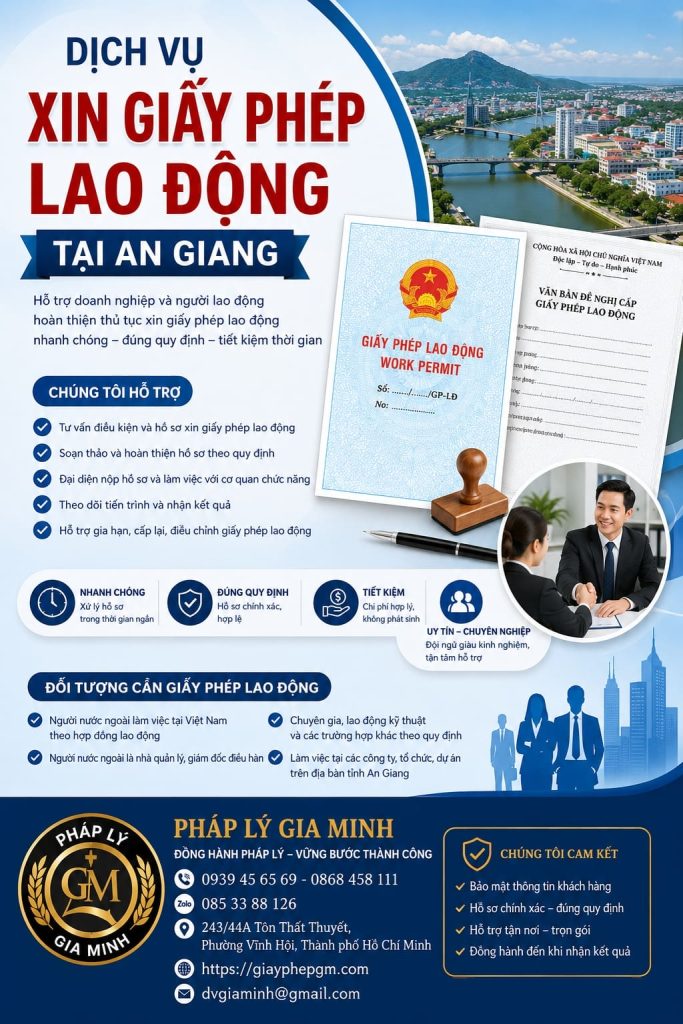 Dịch vụ xin giấy phép lao động tại An Giang