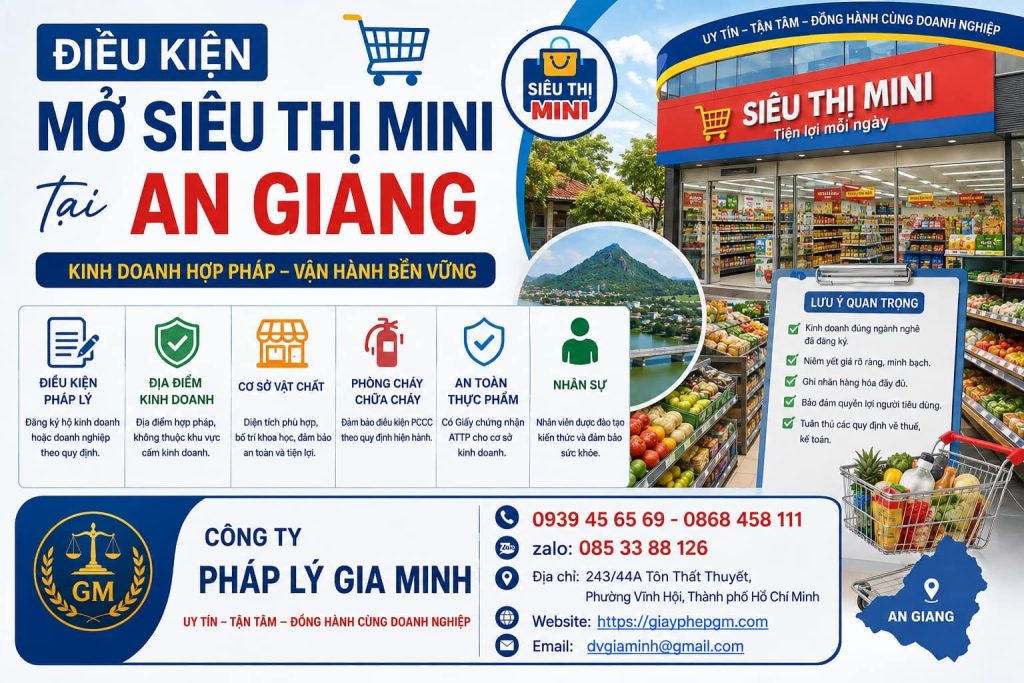 Điều kiện mở siêu thị mini tại An Giang
