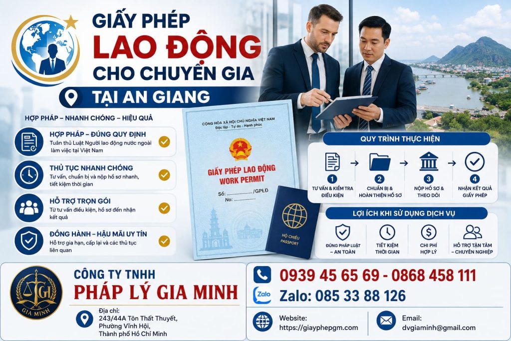 Giấy phép lao động cho chuyên gia tại An Giang
