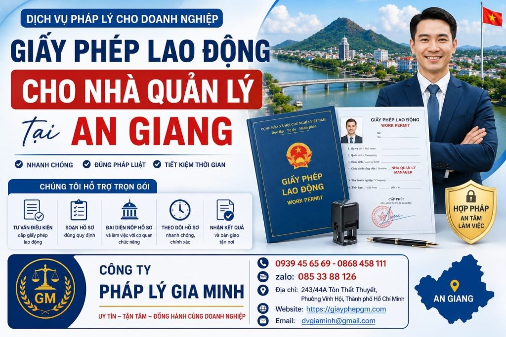 Giấy phép lao động cho nhà quản lý tại An Giang