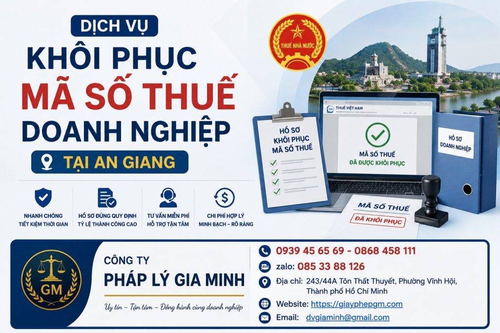 Khôi phục mã số thuế doanh nghiệp tại An Giang