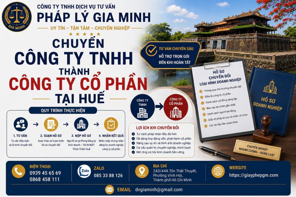Chuyển công ty TNHH thành công ty cổ phần tại Huế