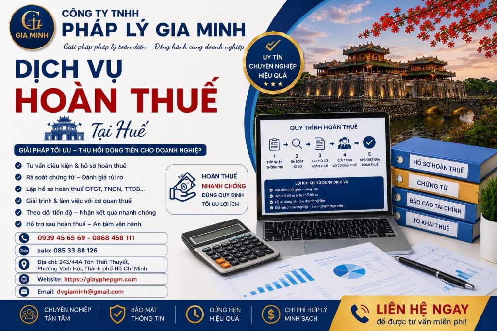 Dịch vụ hoàn thuế tại Huế