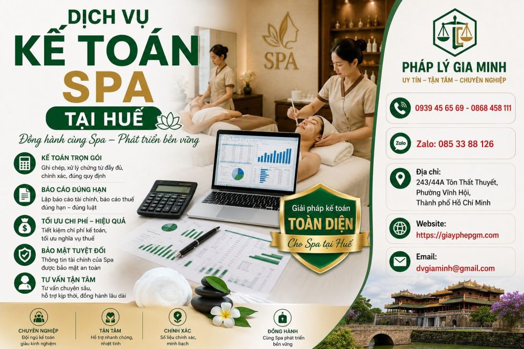 Dịch vụ kế toán spa tại Huế