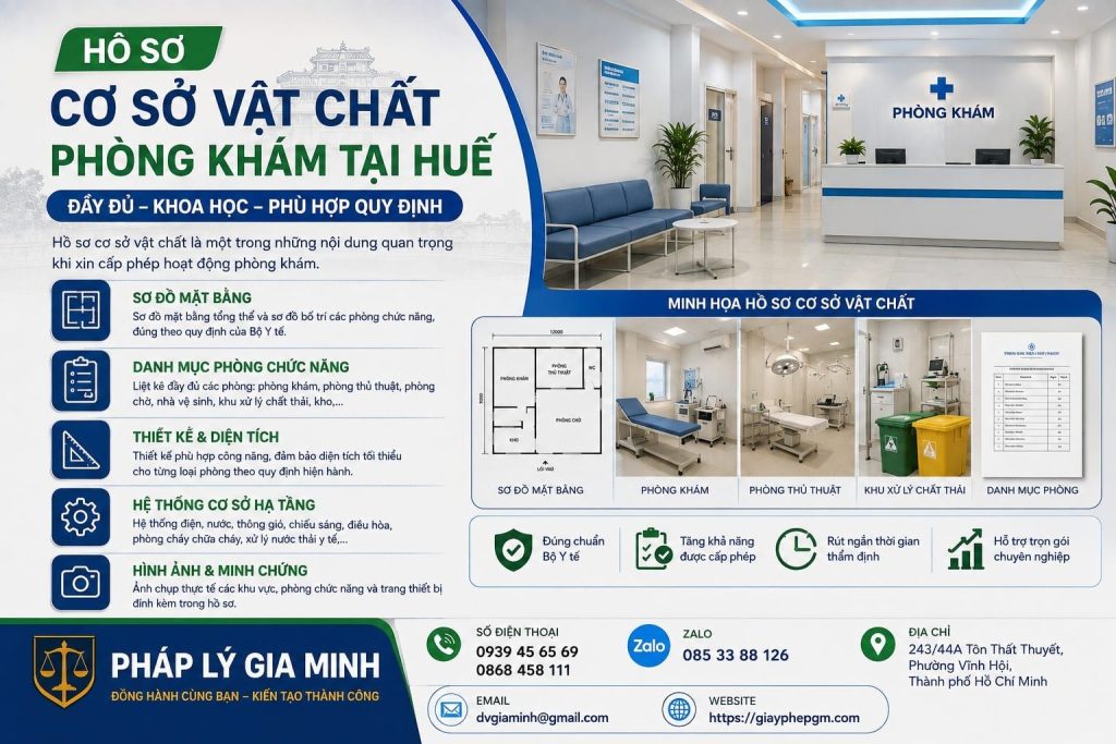 Hồ sơ cơ sở vật chất phòng khám tại Huế