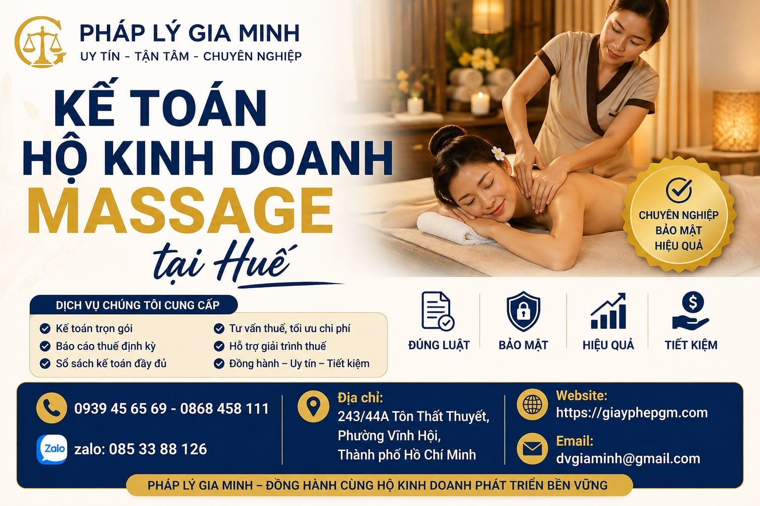 Kế toán hộ kinh doanh massage tại Huế