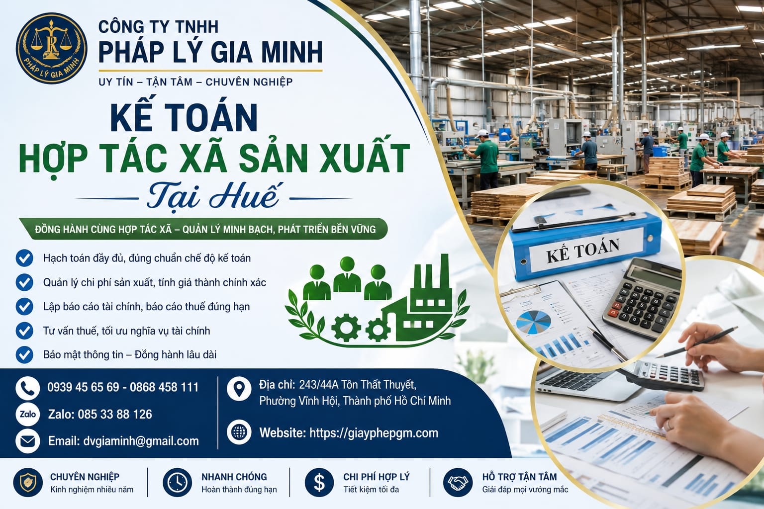 Kế toán hợp tác xã sản xuất tại Huế