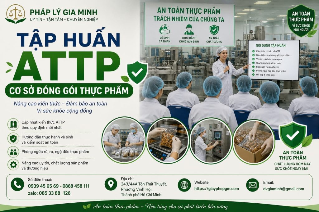 Tập huấn ATTP cơ sở đóng gói thực phẩm