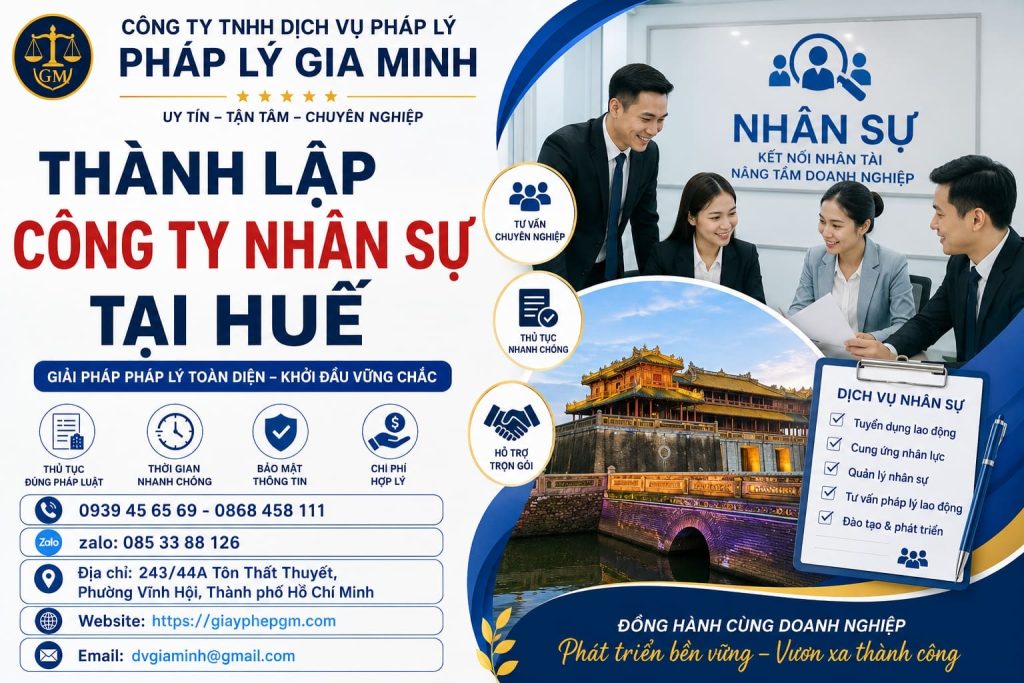 Thành lập công ty nhân sự tại Huế