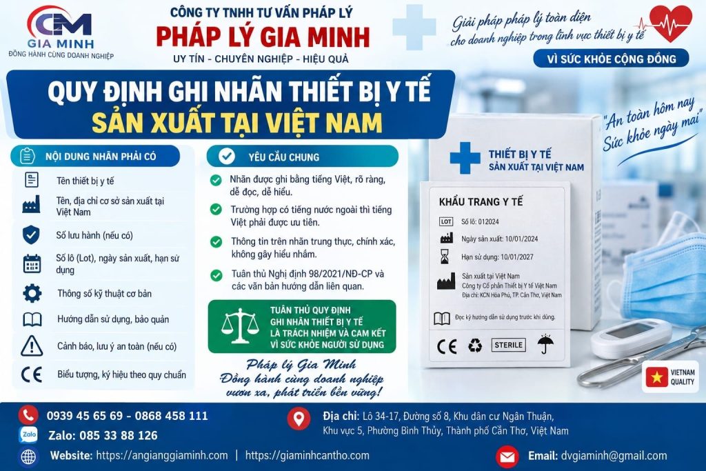 Quy định ghi nhãn thiết bị y tế sản xuất tại Việt Nam