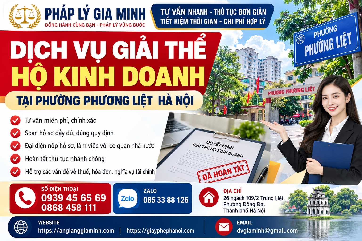 Dịch vụ giải thể hộ kinh doanh tại phường Phương Liệt Hà Nội