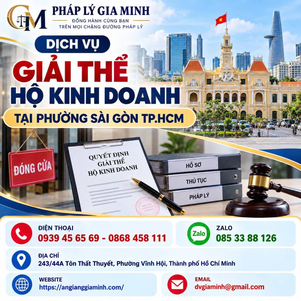 Dịch vụ giải thể hộ kinh doanh tại phường Sài Gòn TP.HCM