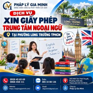Dịch vụ xin giấy phép trung tâm ngoại ngữ tại phường Long Trường TPHCM